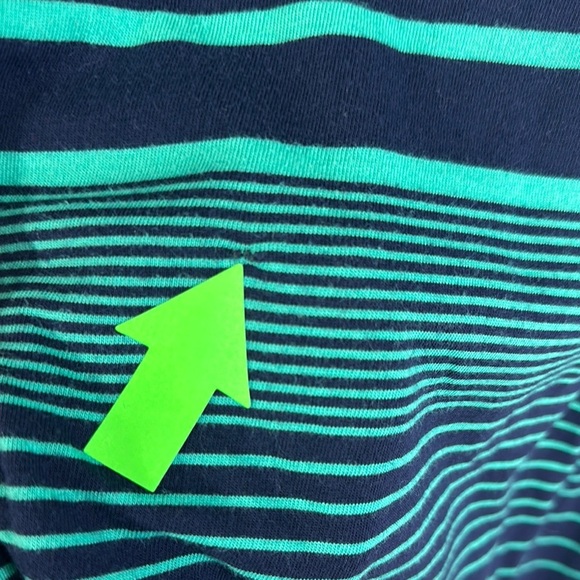 GAP Green and Navy Striped Midi Dress - Picture 6 of 6